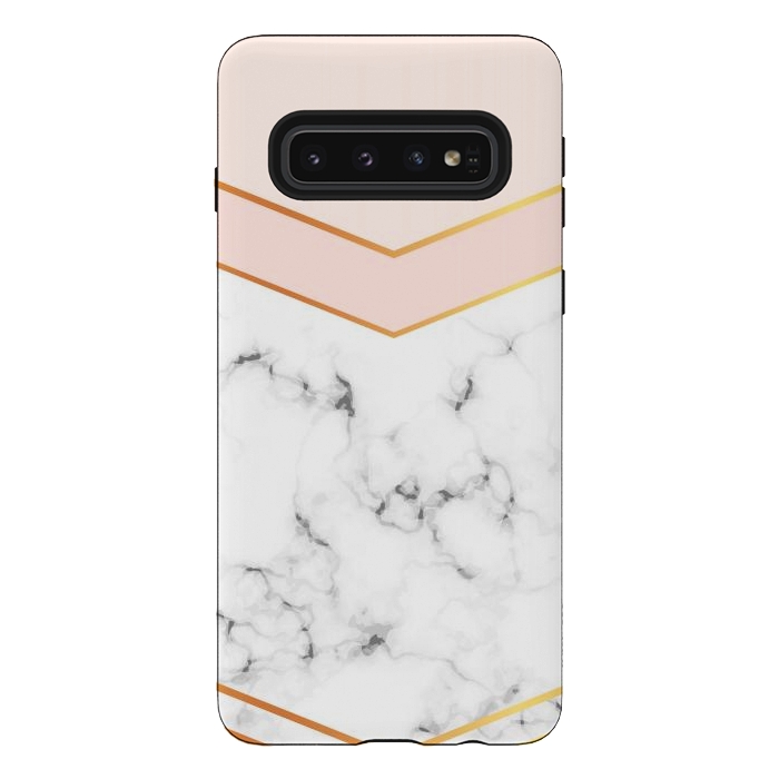 Galaxy S10 StrongFit Geometric design with triangular elements by ArtsCase