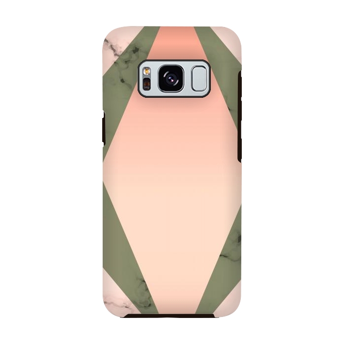 Galaxy S8 StrongFit Marble design with diamond figure by ArtsCase