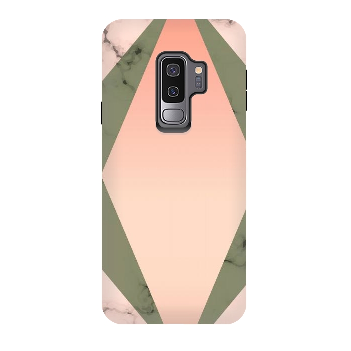 Galaxy S9 plus StrongFit Marble design with diamond figure by ArtsCase