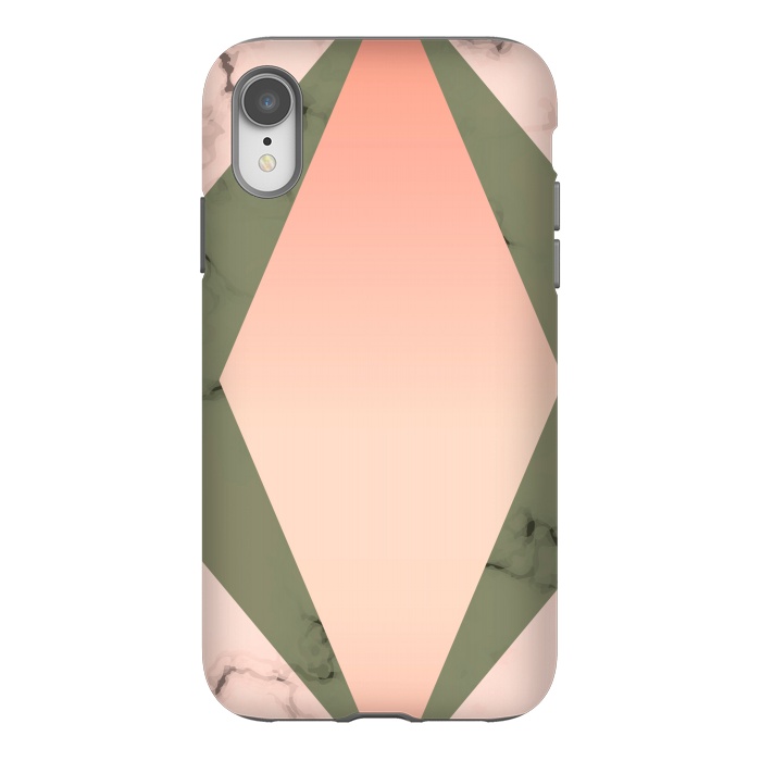 iPhone Xr StrongFit Marble design with diamond figure by ArtsCase