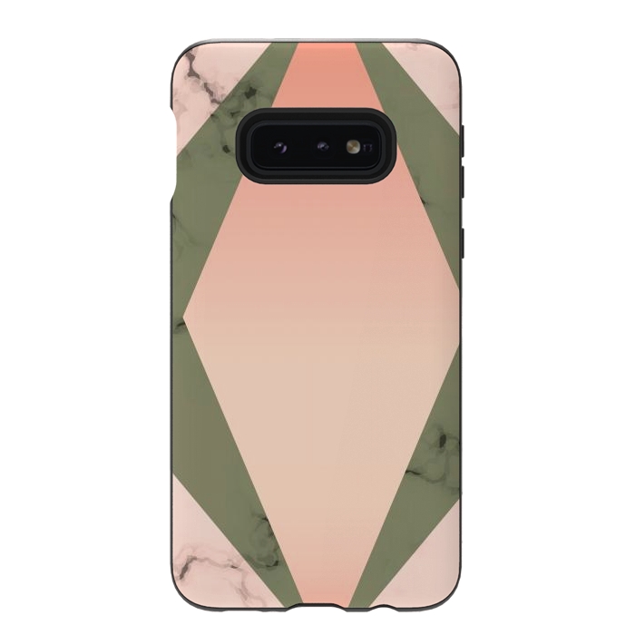 Galaxy S10e StrongFit Marble design with diamond figure by ArtsCase