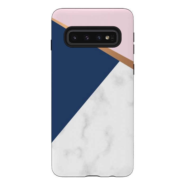 Galaxy S10 StrongFit Marble geometric design I by ArtsCase