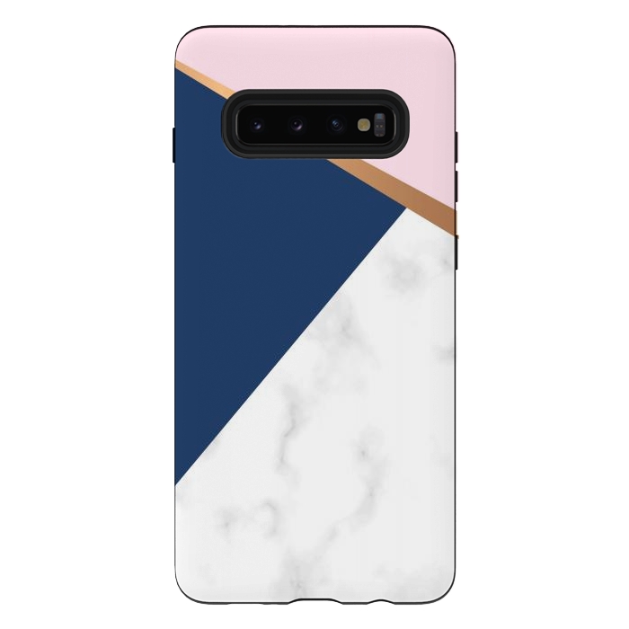 Galaxy S10 plus StrongFit Marble geometric design I by ArtsCase