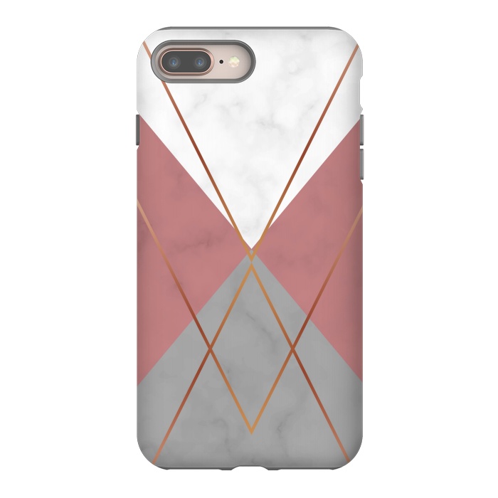 iPhone 7 plus StrongFit Marble Geometric design II by ArtsCase