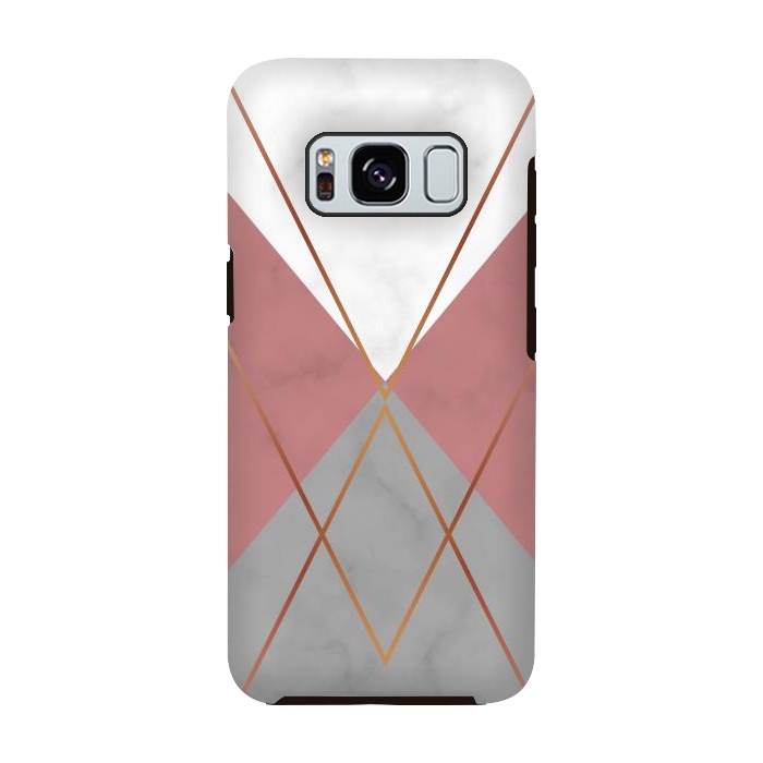 Galaxy S8 StrongFit Marble Geometric design II by ArtsCase