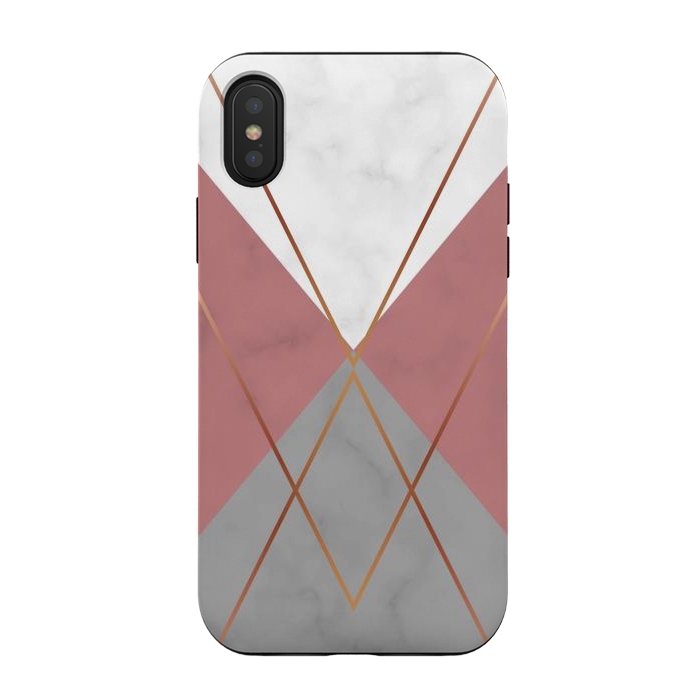 iPhone Xs / X StrongFit Marble Geometric design II by ArtsCase