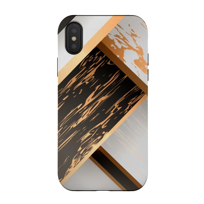 iPhone Xs / X StrongFit Marble Geometric Design IV by ArtsCase