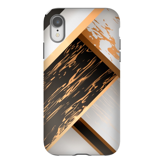 iPhone Xr StrongFit Marble Geometric Design IV by ArtsCase