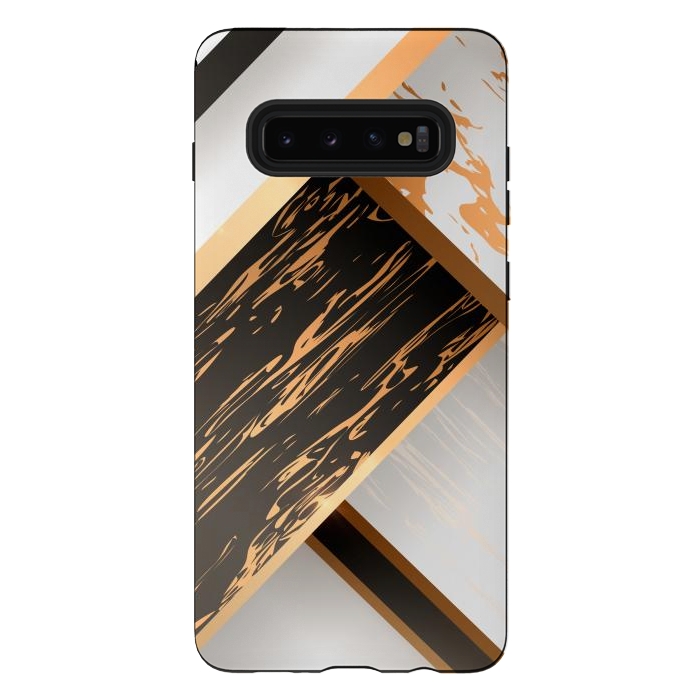 Galaxy S10 plus StrongFit Marble Geometric Design IV by ArtsCase