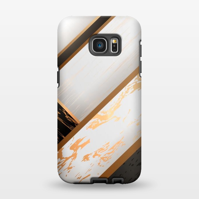 Galaxy S7 EDGE StrongFit Marble Geometric Design VII by ArtsCase