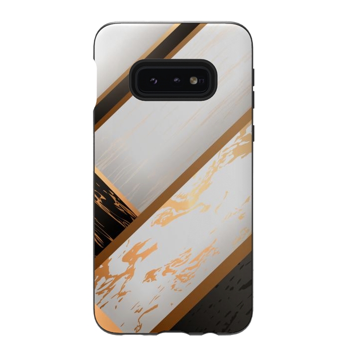 Galaxy S10e StrongFit Marble Geometric Design VII by ArtsCase