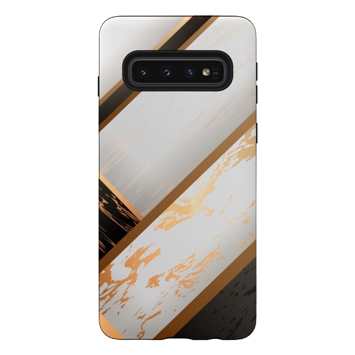 Galaxy S10 StrongFit Marble Geometric Design VII by ArtsCase