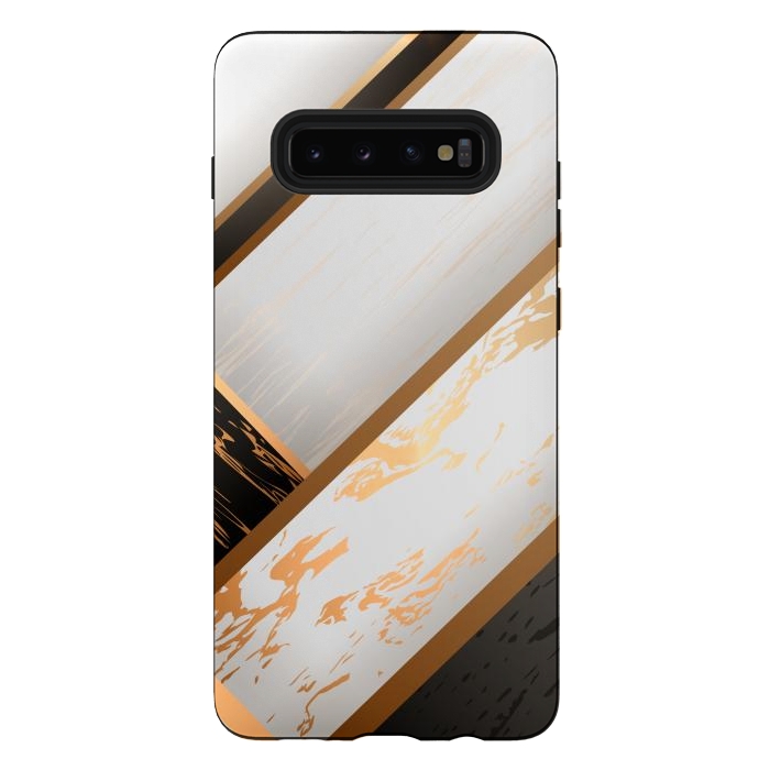 Galaxy S10 plus StrongFit Marble Geometric Design VII by ArtsCase