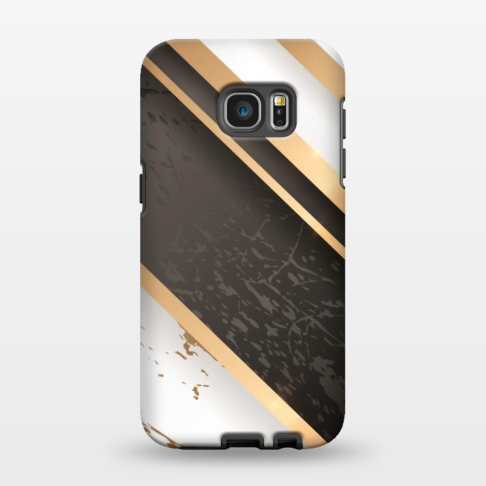 Galaxy S7 EDGE StrongFit Marble Geometric Design VIII by ArtsCase