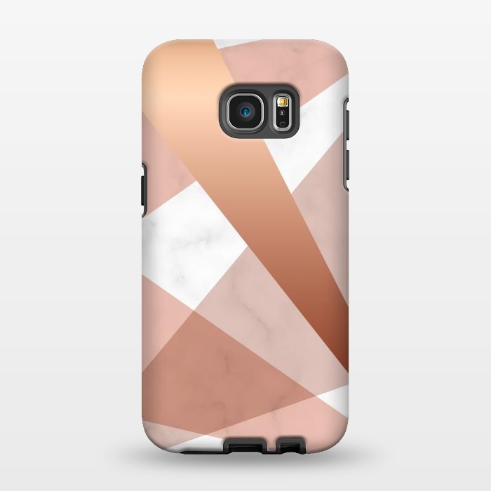 Galaxy S7 EDGE StrongFit Marble Geometric design with peak figures by ArtsCase