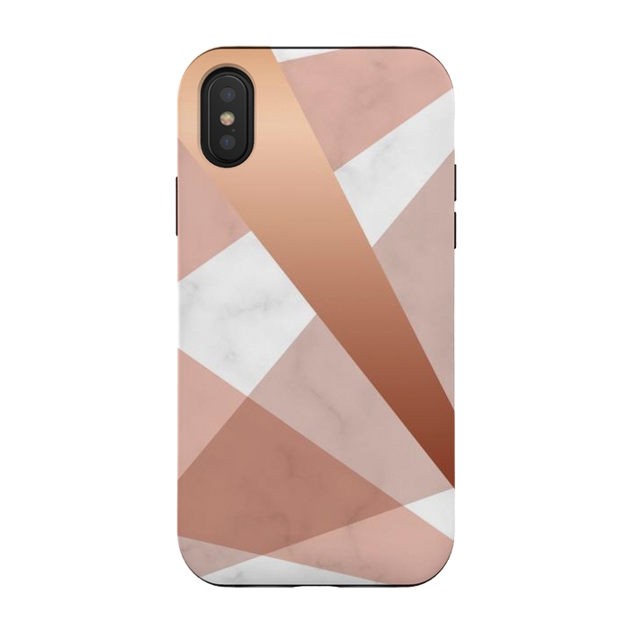 iPhone Xs / X StrongFit Marble Geometric design with peak figures by ArtsCase