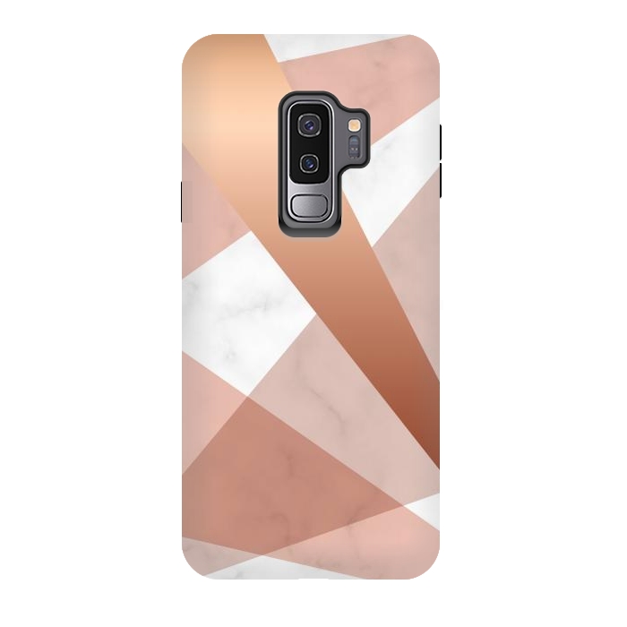 Galaxy S9 plus StrongFit Marble Geometric design with peak figures by ArtsCase