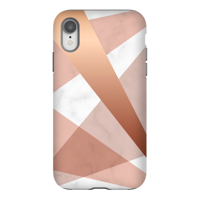 iPhone Xr StrongFit Marble Geometric design with peak figures by ArtsCase