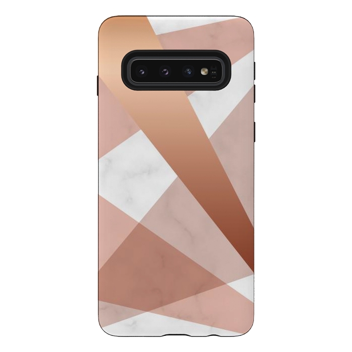 Galaxy S10 StrongFit Marble Geometric design with peak figures by ArtsCase