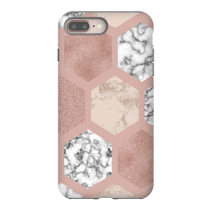 iPhone 7 plus StrongFit Marble Geometrical abstract design by ArtsCase