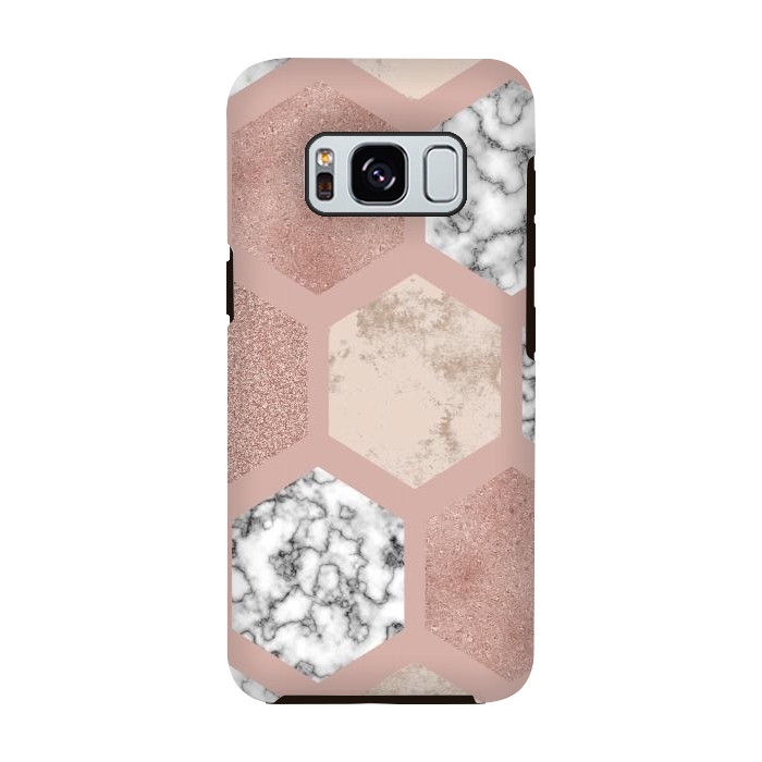 Galaxy S8 StrongFit Marble Geometrical abstract design by ArtsCase
