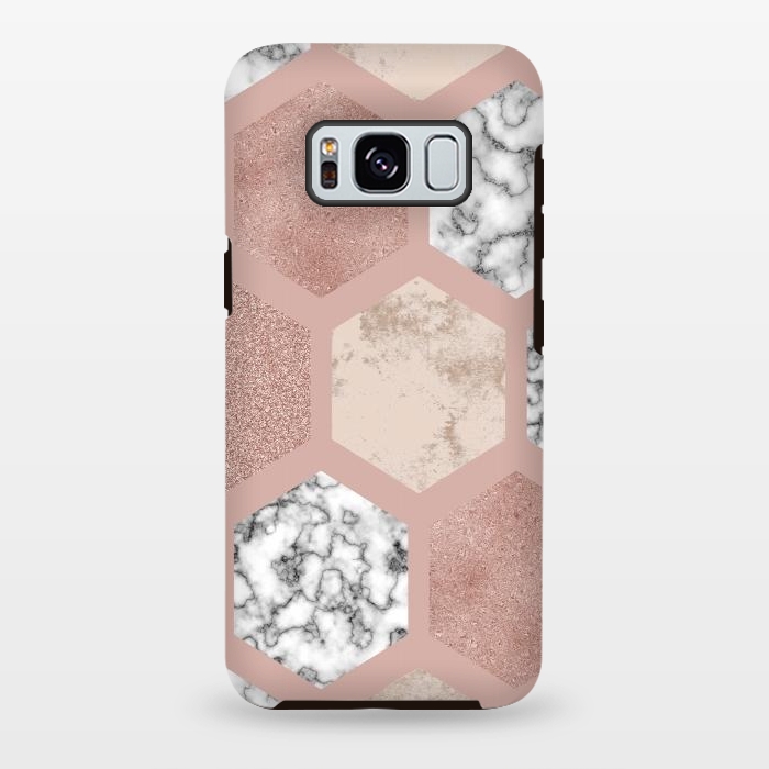 Galaxy S8 plus StrongFit Marble Geometrical abstract design by ArtsCase