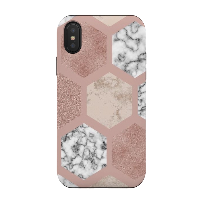 iPhone Xs / X StrongFit Marble Geometrical abstract design by ArtsCase