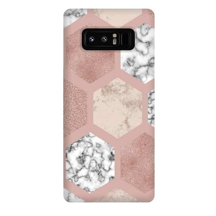 Galaxy Note 8 StrongFit Marble Geometrical abstract design by ArtsCase
