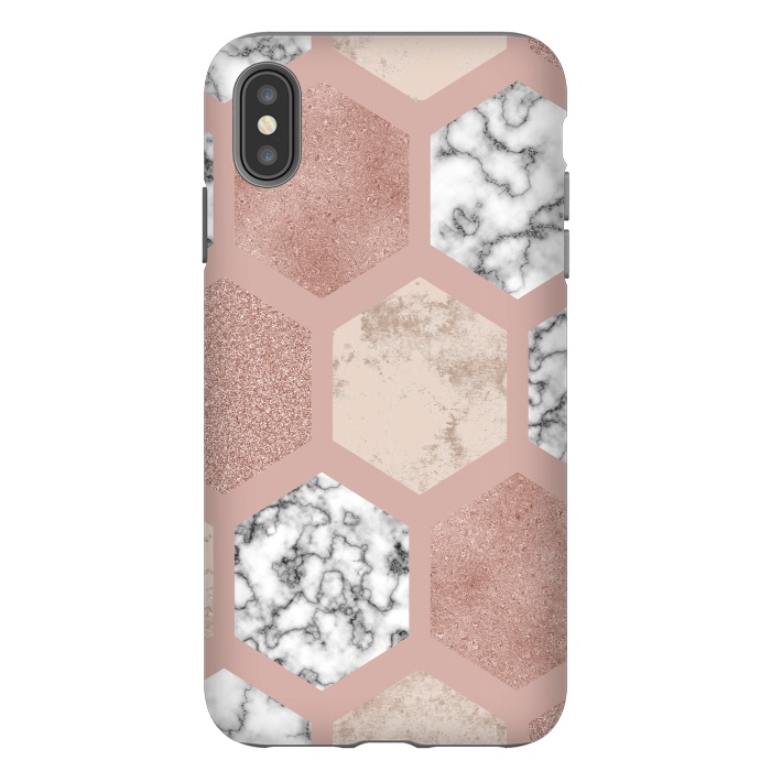 iPhone Xs Max StrongFit Marble Geometrical abstract design by ArtsCase