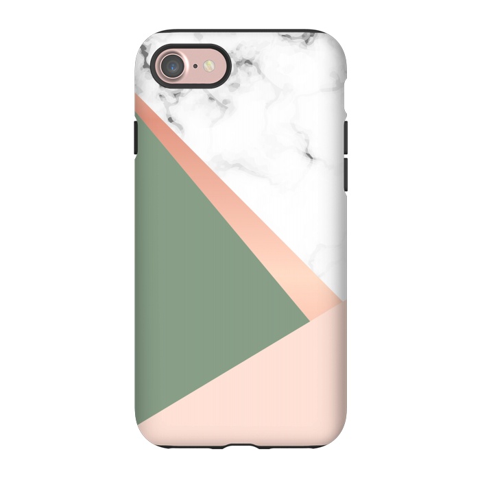 iPhone 7 StrongFit Marble geometric design with triangular image by ArtsCase