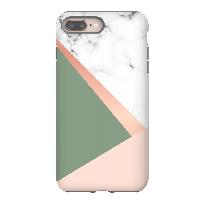 iPhone 7 plus StrongFit Marble geometric design with triangular image by ArtsCase