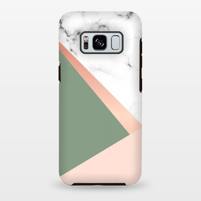 Galaxy S8 plus StrongFit Marble geometric design with triangular image by ArtsCase