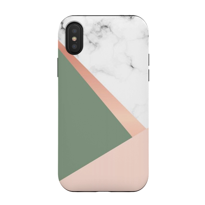 iPhone Xs / X StrongFit Marble geometric design with triangular image by ArtsCase