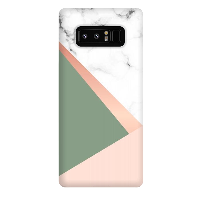 Galaxy Note 8 StrongFit Marble geometric design with triangular image by ArtsCase