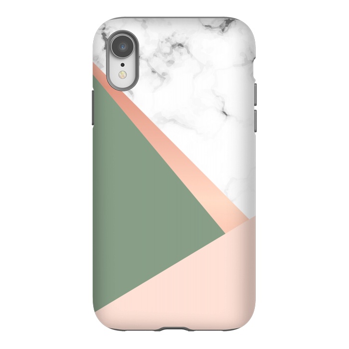 iPhone Xr StrongFit Marble geometric design with triangular image by ArtsCase