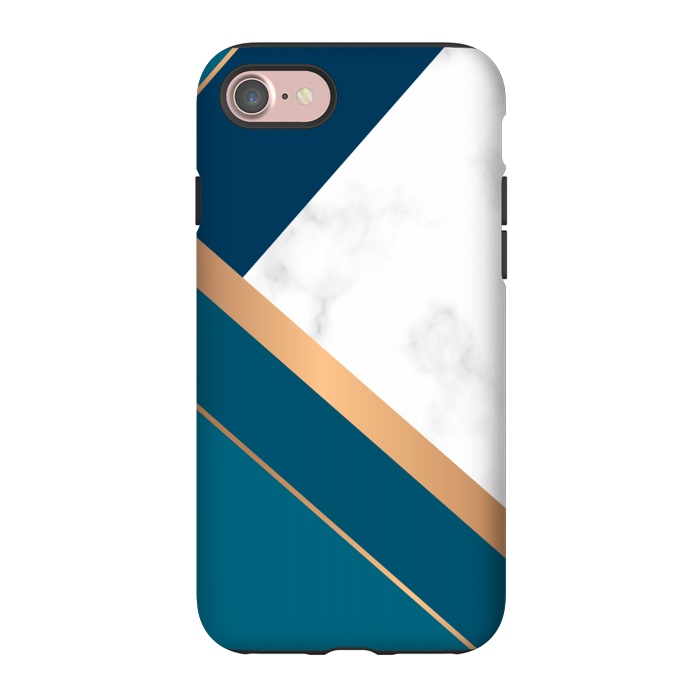 iPhone 7 StrongFit Marble gold triangles on the marble design by ArtsCase