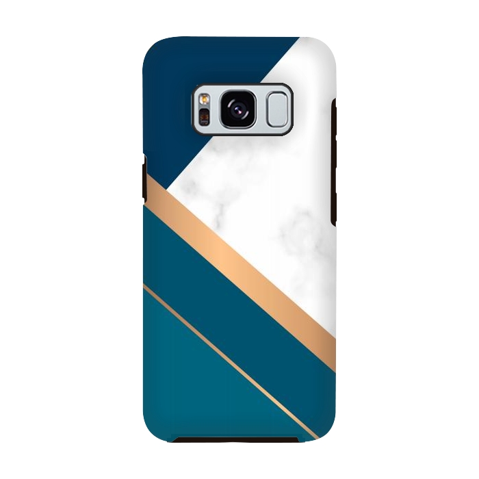 Galaxy S8 StrongFit Marble gold triangles on the marble design by ArtsCase