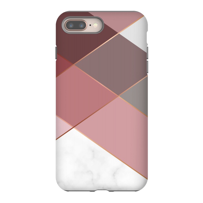 iPhone 7 plus StrongFit Marble Pattern Polygonal Lines by ArtsCase