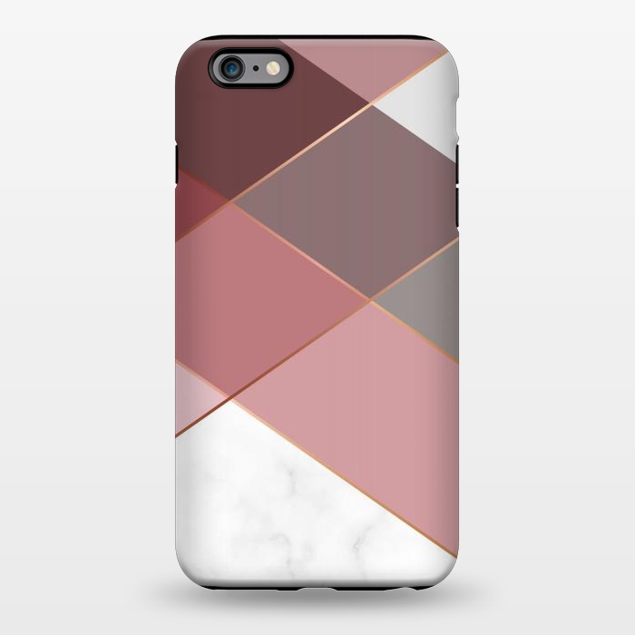 iPhone 6/6s plus StrongFit Marble Pattern Polygonal Lines by ArtsCase