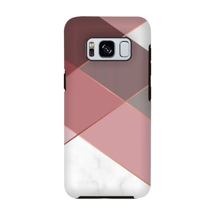 Galaxy S8 StrongFit Marble Pattern Polygonal Lines by ArtsCase