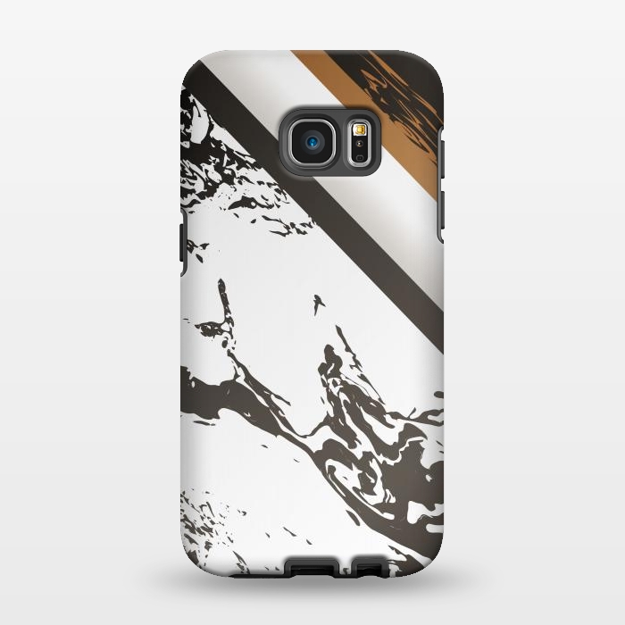 Galaxy S7 EDGE StrongFit Marble with cubes and geometric figures by ArtsCase