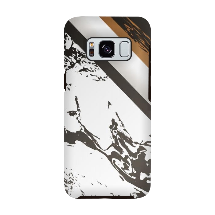 Galaxy S8 StrongFit Marble with cubes and geometric figures by ArtsCase