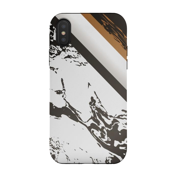 iPhone Xs / X StrongFit Marble with cubes and geometric figures by ArtsCase
