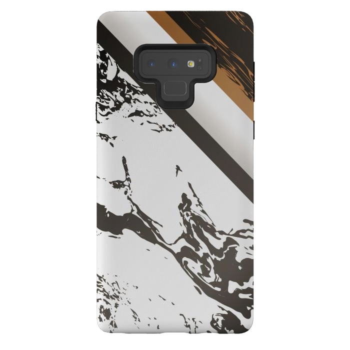 Galaxy Note 9 StrongFit Marble with cubes and geometric figures by ArtsCase