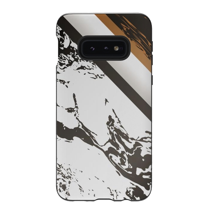 Galaxy S10e StrongFit Marble with cubes and geometric figures by ArtsCase