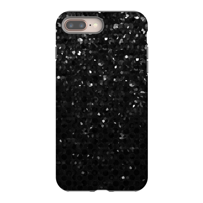 iPhone 7 plus StrongFit Black Crystal Bling Strass G283 by Medusa GraphicArt