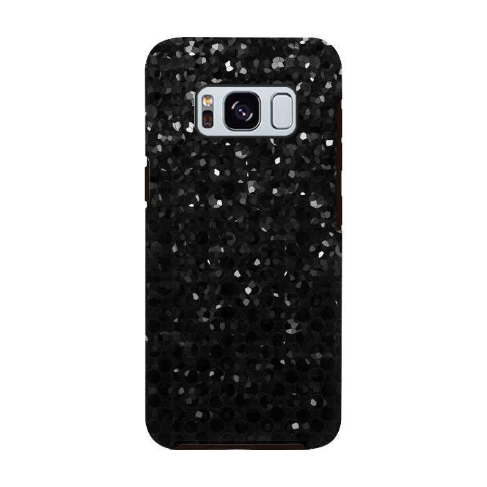 Galaxy S8 StrongFit Black Crystal Bling Strass G283 by Medusa GraphicArt