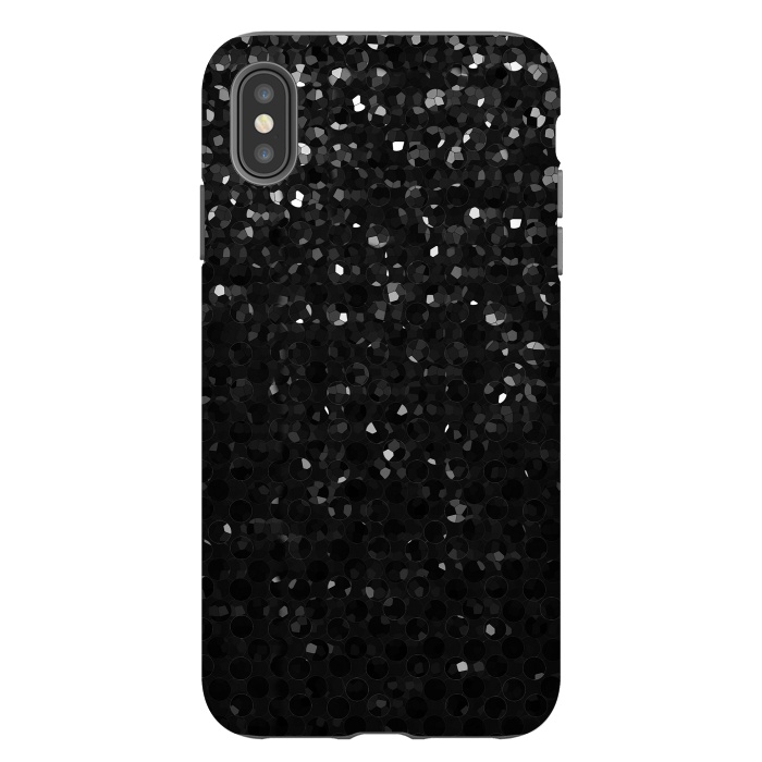 iPhone Xs Max StrongFit Black Crystal Bling Strass G283 by Medusa GraphicArt