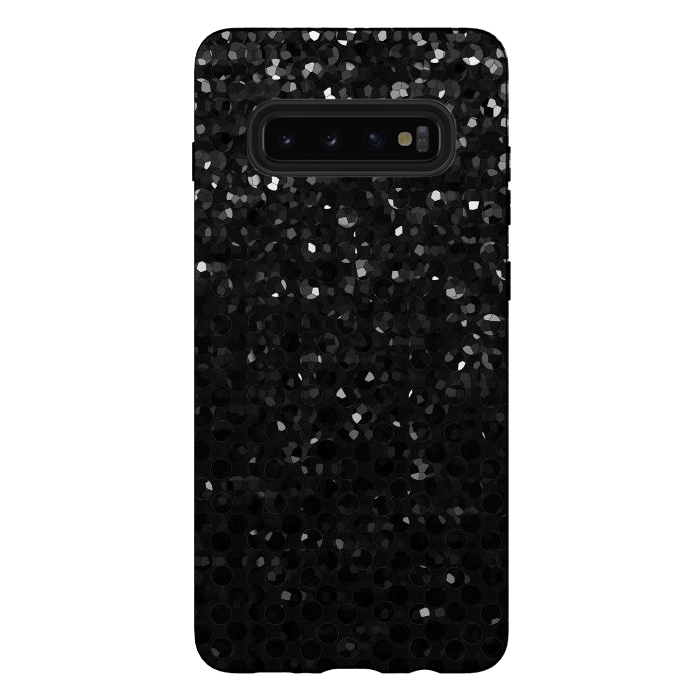 Galaxy S10 plus StrongFit Black Crystal Bling Strass G283 by Medusa GraphicArt