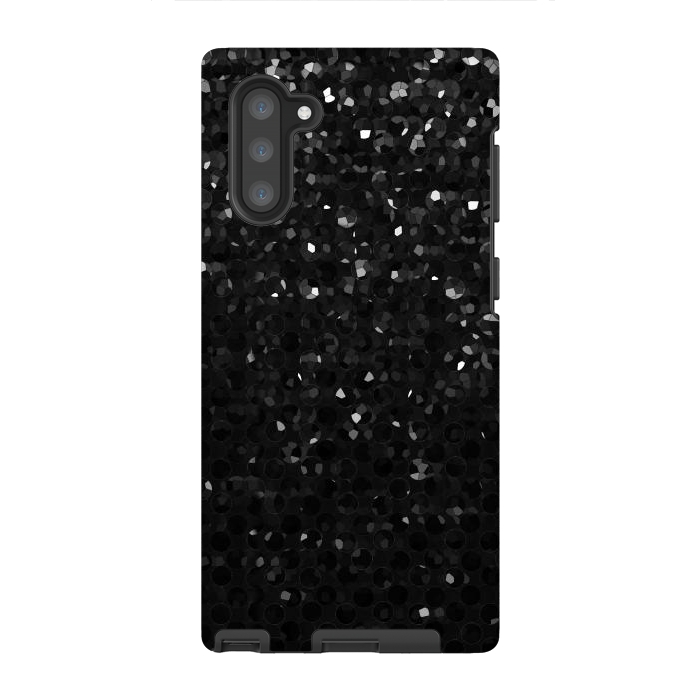Galaxy Note 10 StrongFit Black Crystal Bling Strass G283 by Medusa GraphicArt
